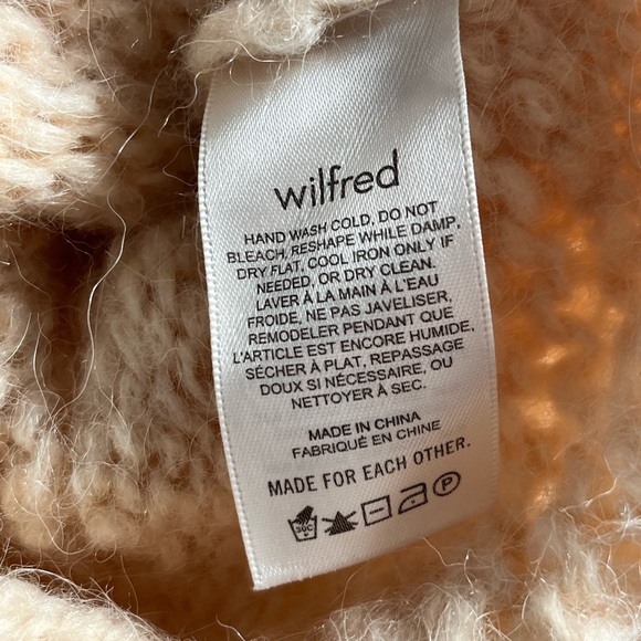 Aritzia Wilfred Lune Cropped Sweater Wool Alpaca Size S - Picture 6 of 7